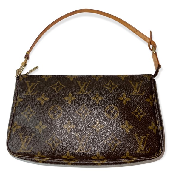 LOUIS VUITTON Pochette Accessoires Monogram Canvas Vintage Shoulder Bag w/ Chain - Picture 2 of 16